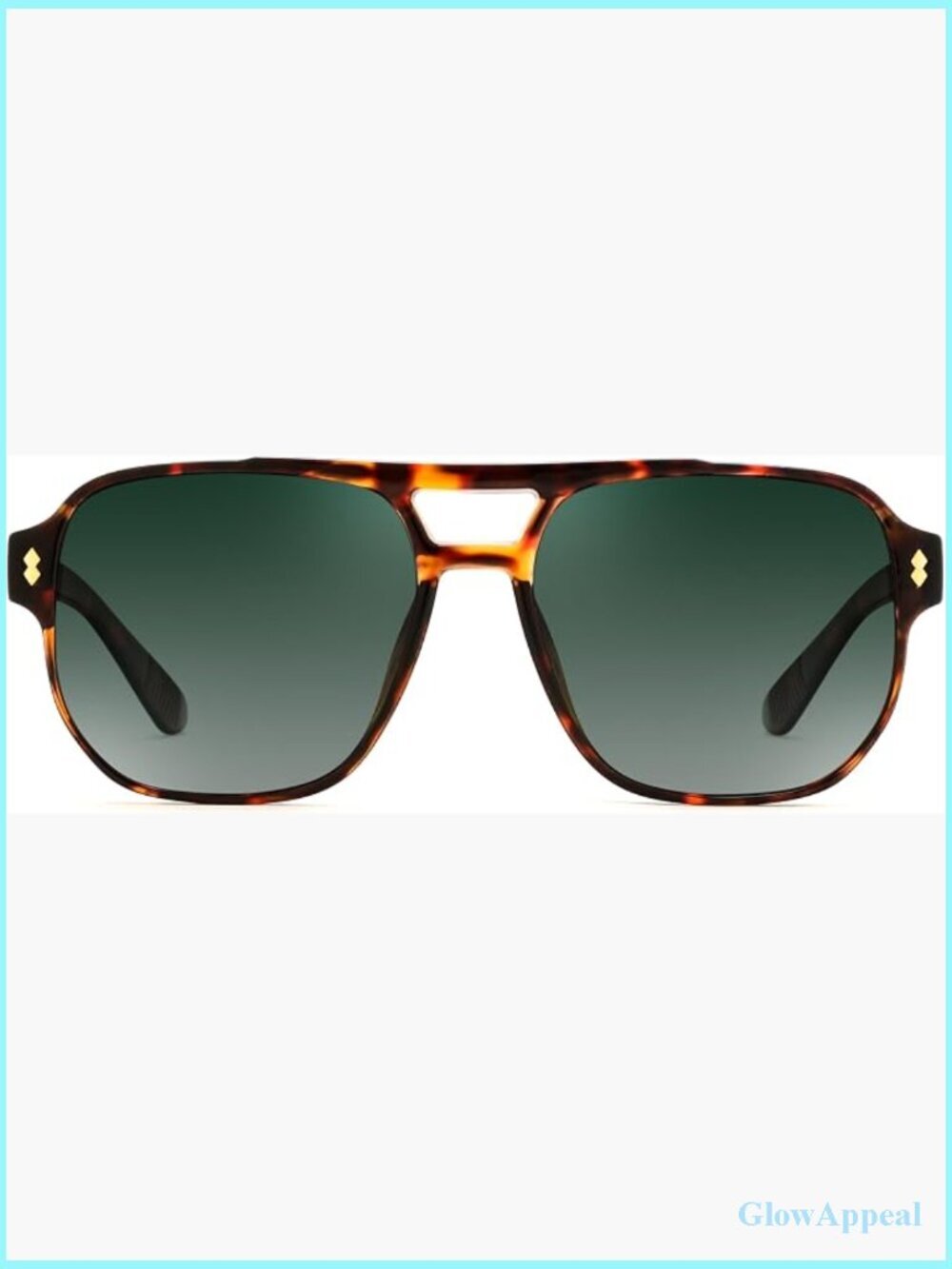 Vintage Aviator Polarized Square Sunglasses UV400 Retro 70s Shades